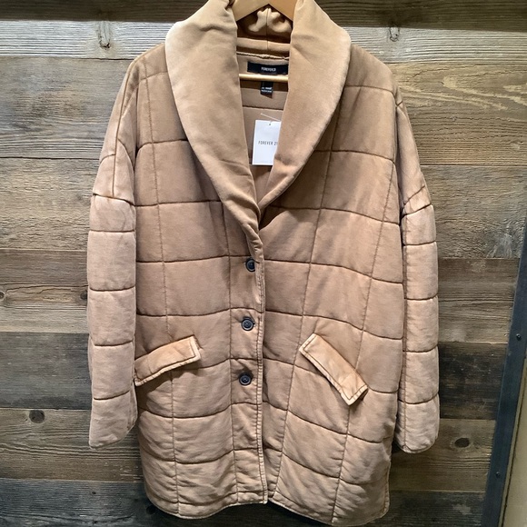 Forever 21 Long Quilted Jacket - Picture 2 of 5